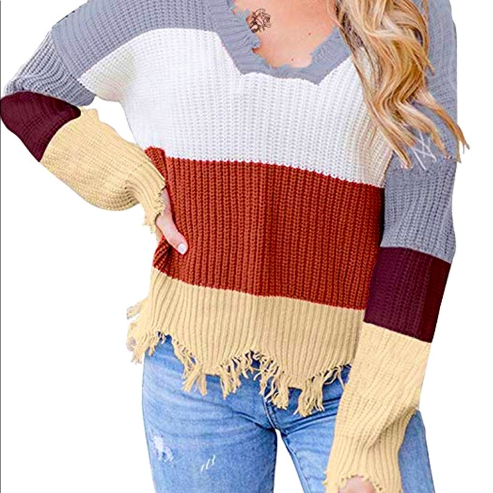Striped Knit Sweater